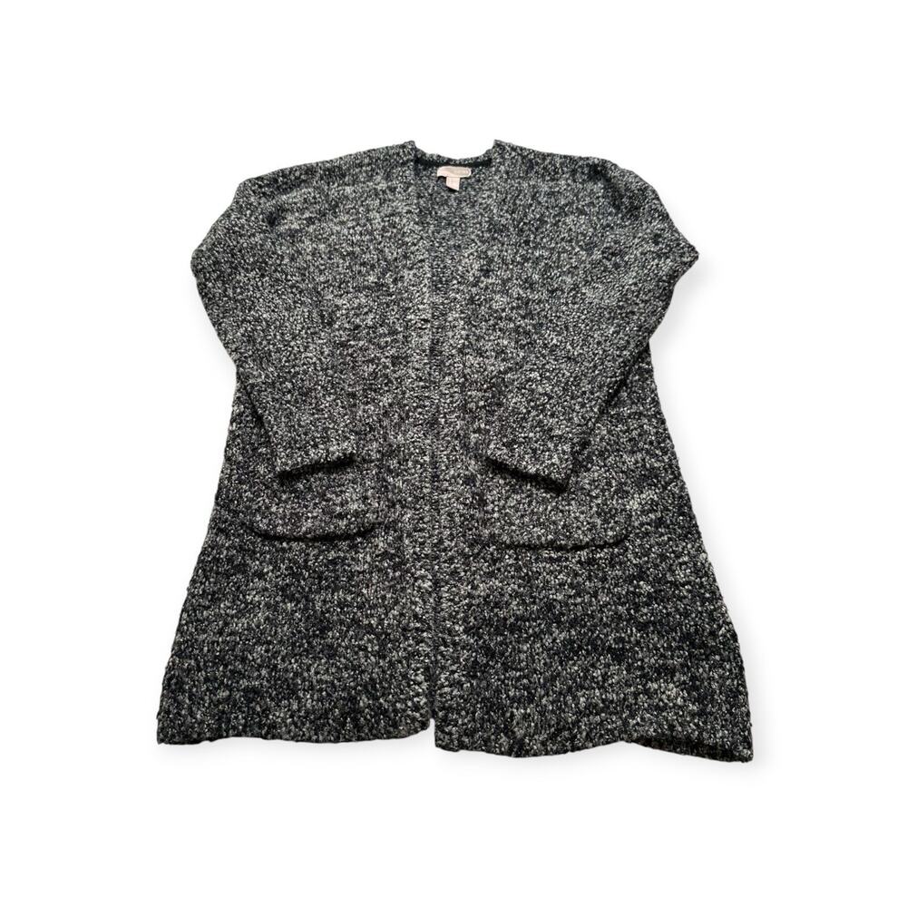Forever 21 Contemporary Jacket Acrylic Poly Warm Coat Small Gray Tweed Long